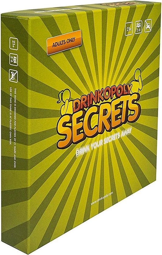 Drinkopoly Secrets - Engelstalig Bordspel 2 Drinkopoly Secrets - Engelstalig Bordspel - Afbeelding 2