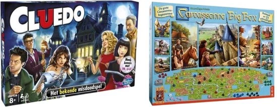 Merkloos Spellenbundel - 2 Stuks - Hasbro Cluedo & Carcassonne Big Box 3 1 Merkloos Spellenbundel - 2 Stuks - Hasbro Cluedo & Carcassonne Big Box 3