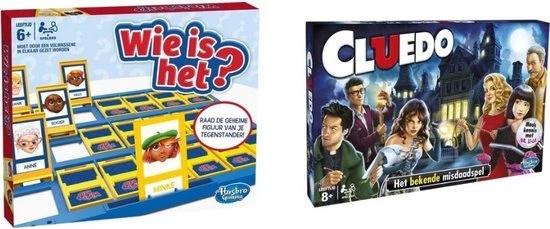 Hasbro Spellenbundel - 2 Stuks - Wie Is Het & Cluedo 1 Hasbro Spellenbundel - 2 Stuks - Wie Is Het & Cluedo