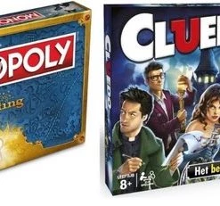 Merkloos Spellenbundel - 2 Stuks - Monopoly Efteling & Hasbro Cluedo