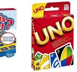 Hasbro Spellenbundel - 3 Stuks - Wie Is Het & Uno & Skip-Bo