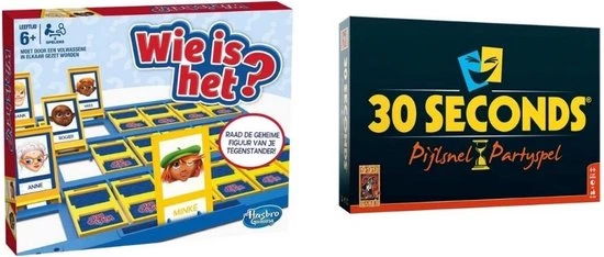 Hasbro Spellenbundel - 2 Stuks - Wie Is Het & 30Seconds 1 Hasbro Spellenbundel - 2 Stuks - Wie Is Het & 30Seconds