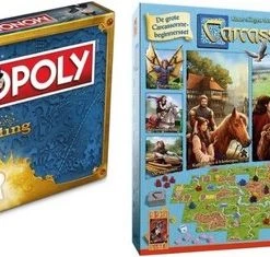 Merkloos Spellenbundel - 2 Stuks - Monopoly Efteling & Carcassonne Big Box 3