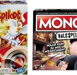 Merkloos Spellenbundel - 2 Stuks - Stef Stuntpiloot & Party & Monopoly Valsspelers Editie