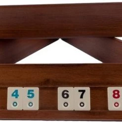 Helena Wood Art Handgemaakte Rummy Speelset - Okey - 100% Hout - Luxe Uitgave - Inclusief Tas - Rummi