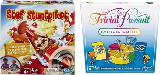Merkloos Spellenbundel - 2 Stuks - Stef Stuntpiloot & Trivial Pursuit Familie Editie 1 Merkloos Spellenbundel - 2 Stuks - Stef Stuntpiloot & Trivial Pursuit Familie Editie