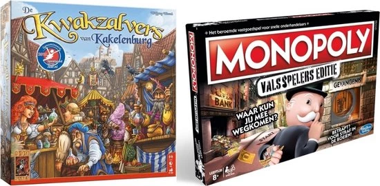 Merkloos Spellenbundel - 2 Stuks - De Kwakzalvers Van Kakelenburg & Monopoly Valsspelerseditie 1 Merkloos Spellenbundel - 2 Stuks - De Kwakzalvers Van Kakelenburg & Monopoly Valsspelerseditie