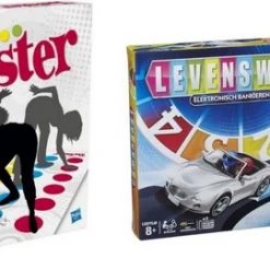 Hasbro Spellenbundel - 2 Stuks - Twister & Levensweg Electronisch Bankieren