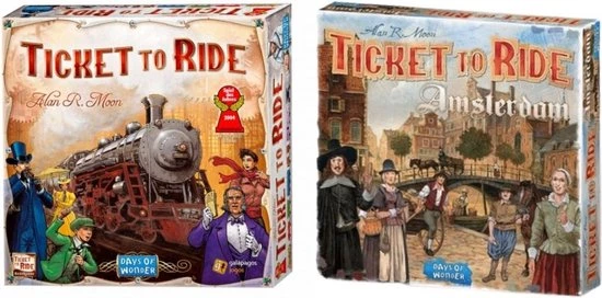 Days Of Wonder Spellenbundel - Ticket To Ride - 2 Stuks - USA (Basisspel) & Uitbreiding Amsterdam 1 Days Of Wonder Spellenbundel - Ticket To Ride - 2 Stuks - USA (Basisspel) & Uitbreiding Amsterdam