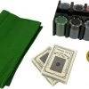 Merkloos Pokerset 200 Pokerchips - Inclusief Kaarten, Pokermat En Dealer, Big Blind En Small Blind