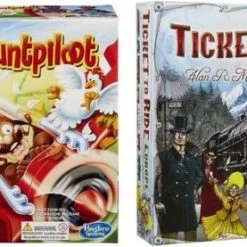 Merkloos Spellenbundel - 2 Stuks - Stef Stuntpiloot & Ticket To Ride Europe