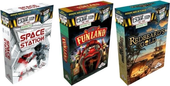 Identity Games Uitbreidingsbundel - 3 Stuks - Escape Room - Space Station & Funland & Redbeard's Gold 1 Identity Games Uitbreidingsbundel - 3 Stuks - Escape Room - Space Station & Funland & Redbeard's Gold