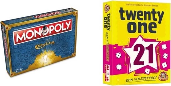 Merkloos Spellenbundel - 2 Stuks - Monopoly Efteling & Twenty One 1 Merkloos Spellenbundel - 2 Stuks - Monopoly Efteling & Twenty One