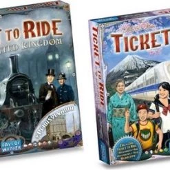 Days Of Wonder Spellenbundel - Ticket To Ride - 2 Stuks - Uitbreidingen - UK + Pennsylvania & Japan + Itali