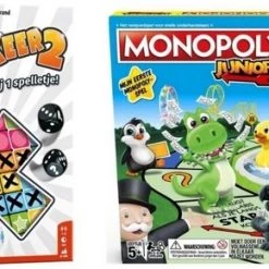 Merkloos Spellenbundel - 2 Stuks - Keer Op Keer 2 & Monopoly Junior