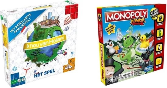 Hasbro Spellenbundel - 2 Stuks - Ik Hou Van Holland & Monopoly Junior 1 Hasbro Spellenbundel - 2 Stuks - Ik Hou Van Holland & Monopoly Junior