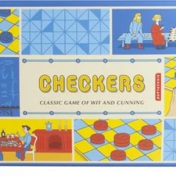 Kikkerland Damspel - Retro Print - 30x30cm -bordspellen Winkel 550x296 1