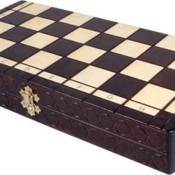 Chess The Game - Decoratief Schaakspel - Klein Houten Schaakbord Met Decoratieve Schaakstukken - Bestseller! -bordspellen Winkel 550x303 3