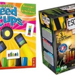 Merkloos Spellenbundel - 2 Stuks - Stapelgekke Speedcups - 6 Spelers & Escape Room Jumanji