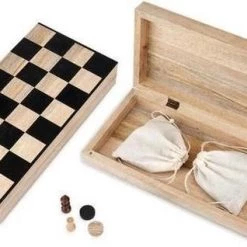 Nkuku Houten Schaak & Dambord - Mangohout -bordspellen Winkel 550x318