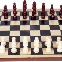 Chad Valley Houten Dambord En Schaakbord