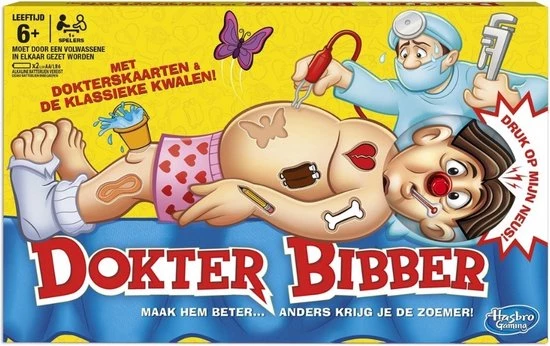 Hasbro Spellenbundel - 2 Stuks - Dokter Bibber & Uno 3 Hasbro Spellenbundel - 2 Stuks - Dokter Bibber & Uno - Afbeelding 3