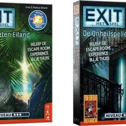 999 Games Spellenbundel - 2 Stuks - Exit - Het Vergeten Eiland & De Onheilspellende Villa