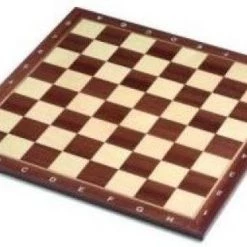 Hotsports Schaakbord Mahoni/Ahorn Ingelegd C+L.V.50mm.48cm.
