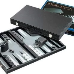 Philos Backgammon Koffer Medium Grijs