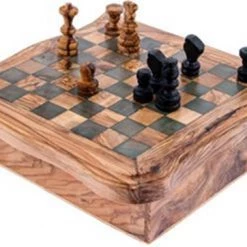 Olijfolie & Honing Schaakbord Olijfhout Set Domino-dammen 22x22x7 12 Olijfolie & Honing Schaakbord Olijfhout Set Domino-dammen 22x22x7 -bordspellen Winkel 550x362 6