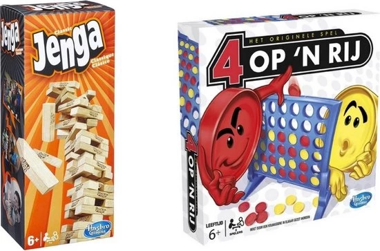 Hasbro Spellenbundel - 2 Stuks - Jenga & Vier Op 'n Rij 1 Hasbro Spellenbundel - 2 Stuks - Jenga & Vier Op 'n Rij