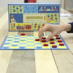 Kikkerland Damspel - Retro Print - 30x30cm -bordspellen Winkel 550x363 3