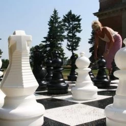 New XXXL Giga Schaakspel, Tuinschaken, 2 Delig, UV Beschermd Met 4 Draagtassen -bordspellen Winkel 550x366 46