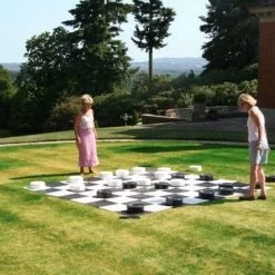 New XXXL Giga Damspel (Checkers, 8x8 Vakken) Met Kunststof Vloer, 304x304 Cm