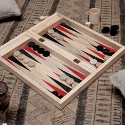 Nkuku Backgammon - Mangohout -bordspellen Winkel 550x367 20