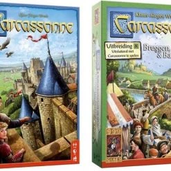 999 Games Spellenbundel - 2 Stuks - Carcassonne & Carcassonne Kooplieden En Bouwmeesters - Uitbreiding