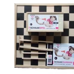 Longfield Compleet Schaakspel Met Schaakbord En Schaakstukken + Gratis 2 Toverstokjes, Propellerstokjes