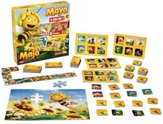 Studio 100 MAYA 4-IN-1- BOX Bordspel Kaartspel Gelukspel 2 Studio 100 MAYA 4-IN-1- BOX Bordspel Kaartspel Gelukspel - Afbeelding 2