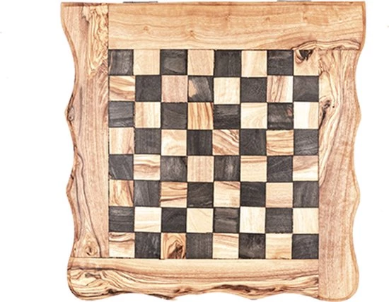 Olijfolie & Honing Schaakbord Olijfhout Set Domino-dammen 22x22x7 2 Olijfolie & Honing Schaakbord Olijfhout Set Domino-dammen 22x22x7 - Afbeelding 2