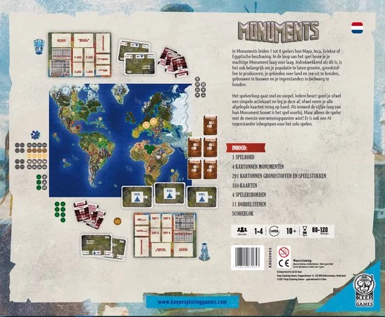 Keep Exploring Games Monuments Standaard Bordspel - Nederlands 2 Keep Exploring Games Monuments Standaard Bordspel - Nederlands - Afbeelding 2