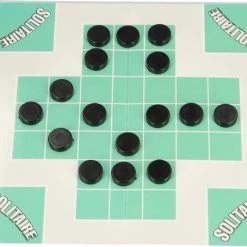 Merkloos Solitaire Reisset - 18x12x3cm | Reisuitgave Familiespellen | Bordspellen Reis Set | Denkspel Vakantieset Op Reis | Spelletjes Voor Onderweg | Reiseditie