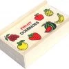 Merkloos Domino Puzzel - Bordspellen - Speelgoed - Houten Onderdelen - Fruit Cijfers - Spellen Voor Meisjes