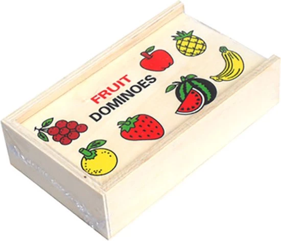 Merkloos Domino Puzzel - Bordspellen - Speelgoed - Houten Onderdelen - Fruit Cijfers - Spellen Voor Meisjes 1 Merkloos Domino Puzzel - Bordspellen - Speelgoed - Houten Onderdelen - Fruit Cijfers - Spellen Voor Meisjes