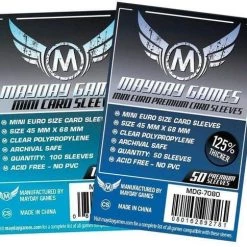 Mayday Dark Blue Label Premium Mini Euro Card Sleeve 50 Pack 45x68mm (MDG7080)