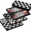 Philos Backgammon, Schaken & Dammen 3in1 Magnetisch