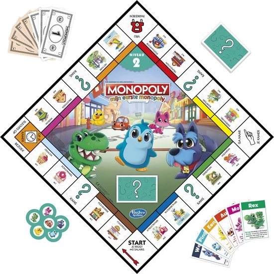 Mijn Eerste Monopoly - Junior Uitgave - Bordspel 2 Mijn Eerste Monopoly - Junior Uitgave - Bordspel - Afbeelding 2