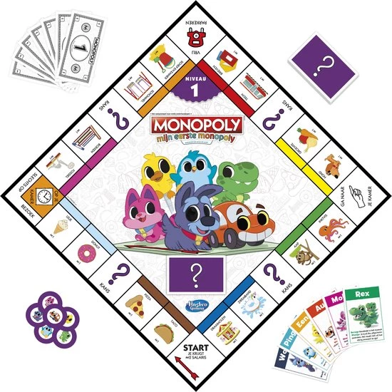 Mijn Eerste Monopoly - Junior Uitgave - Bordspel 7 Mijn Eerste Monopoly - Junior Uitgave - Bordspel - Afbeelding 7