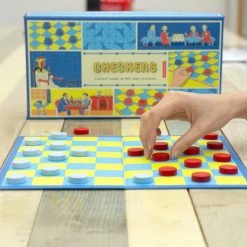 Kikkerland Damspel - Retro Print - 30x30cm