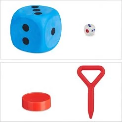 Relaxdays Ludo Bordspel XXL - Paardjesspel - Spelletje Buiten - 160x180 - Tuinspel -bordspellen Winkel 550x550 158