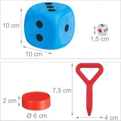 Relaxdays Ludo Bordspel XXL - Paardjesspel - Spelletje Buiten - 160x180 - Tuinspel -bordspellen Winkel 550x550 159